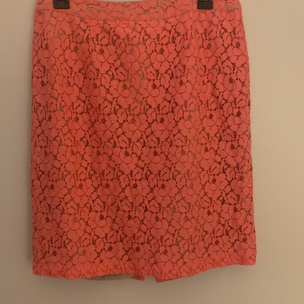 Apt. 9 peach skirt with floral netting